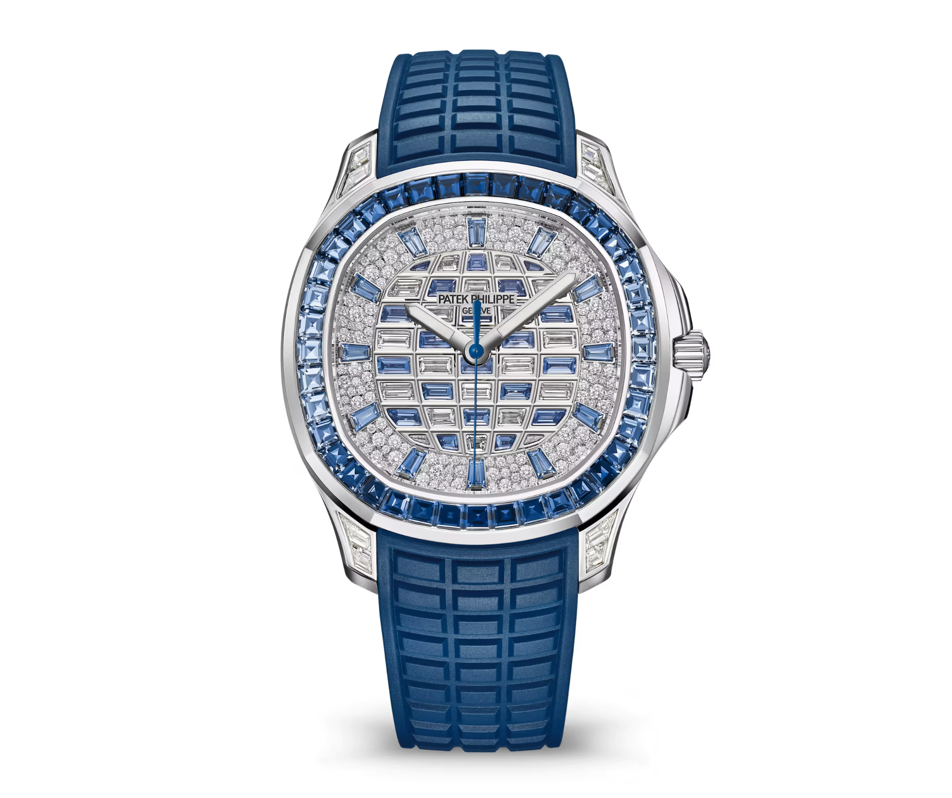Patek Philippe Aquanaut Luce 5268/461G White Gold Diamond & Blue Sapphire Bezel
