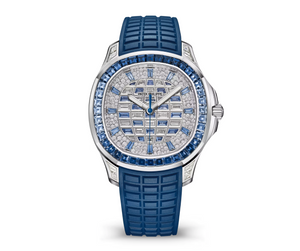 Patek Philippe Aquanaut Luce 5268/461G White Gold Diamond & Blue Sapphire Bezel