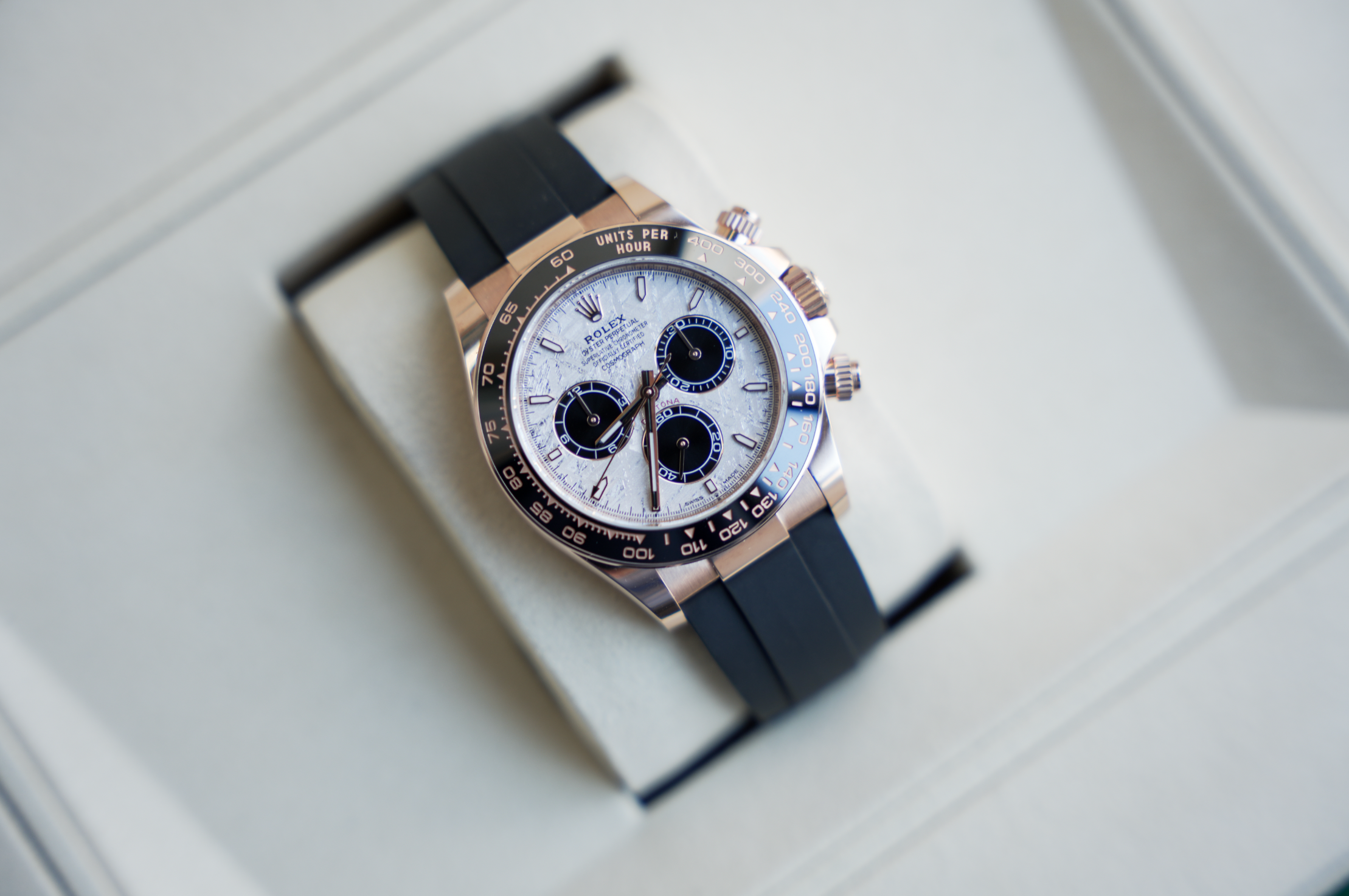 Rolex Daytona 126515LN Everose Gold Meteorite Dial Oysterflex 40mm