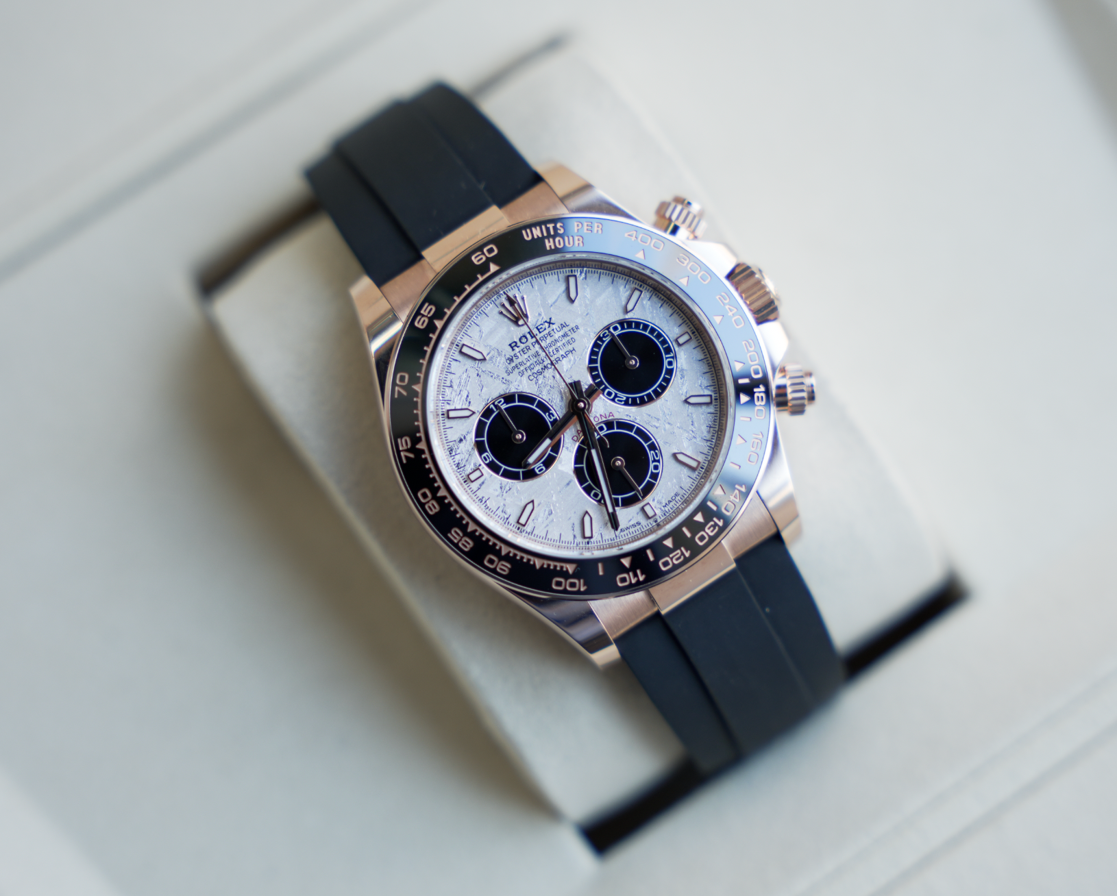 Rolex Daytona 126515LN Everose Gold Meteorite Dial Oysterflex 40mm