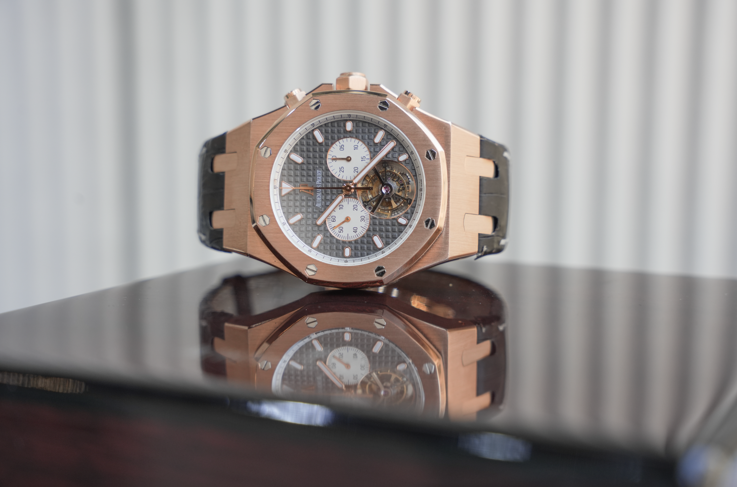 Audemars Piguet Royal Oak Tourbillon Chronograph 25977OR.OO.D005CR.01, 18k Rose Gold Case, 44mm