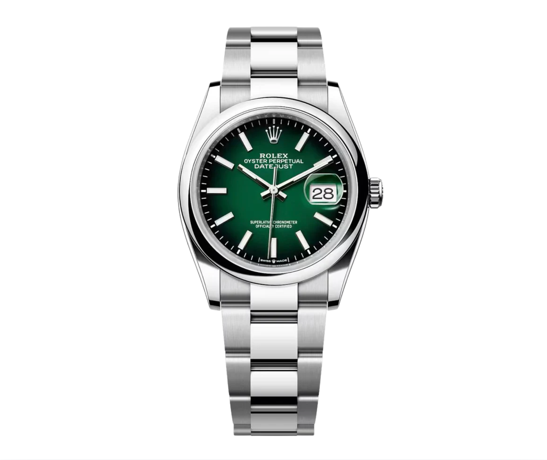Rolex Datejust 41 126300 Oystersteel Smooth Bezel Green Ombré Dial Oyster Bracelet