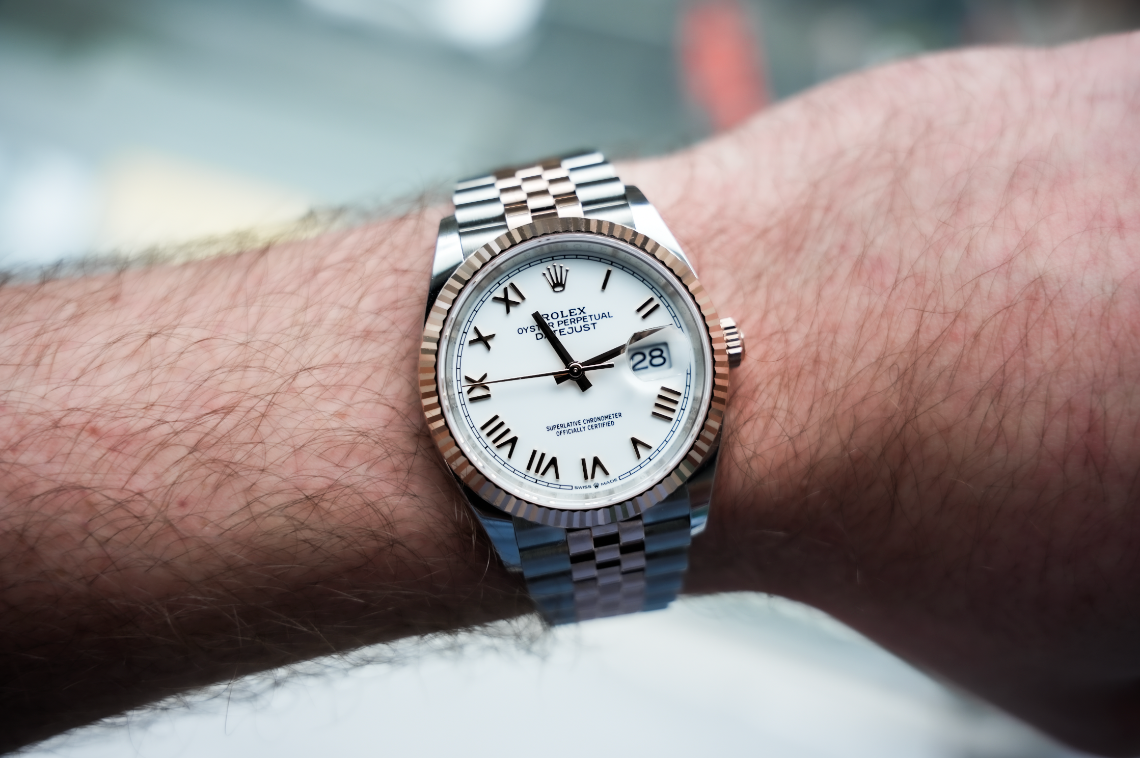 Pre-Owned Rolex Datejust 36 126231 White Roman Dial Jubilee Bracelet