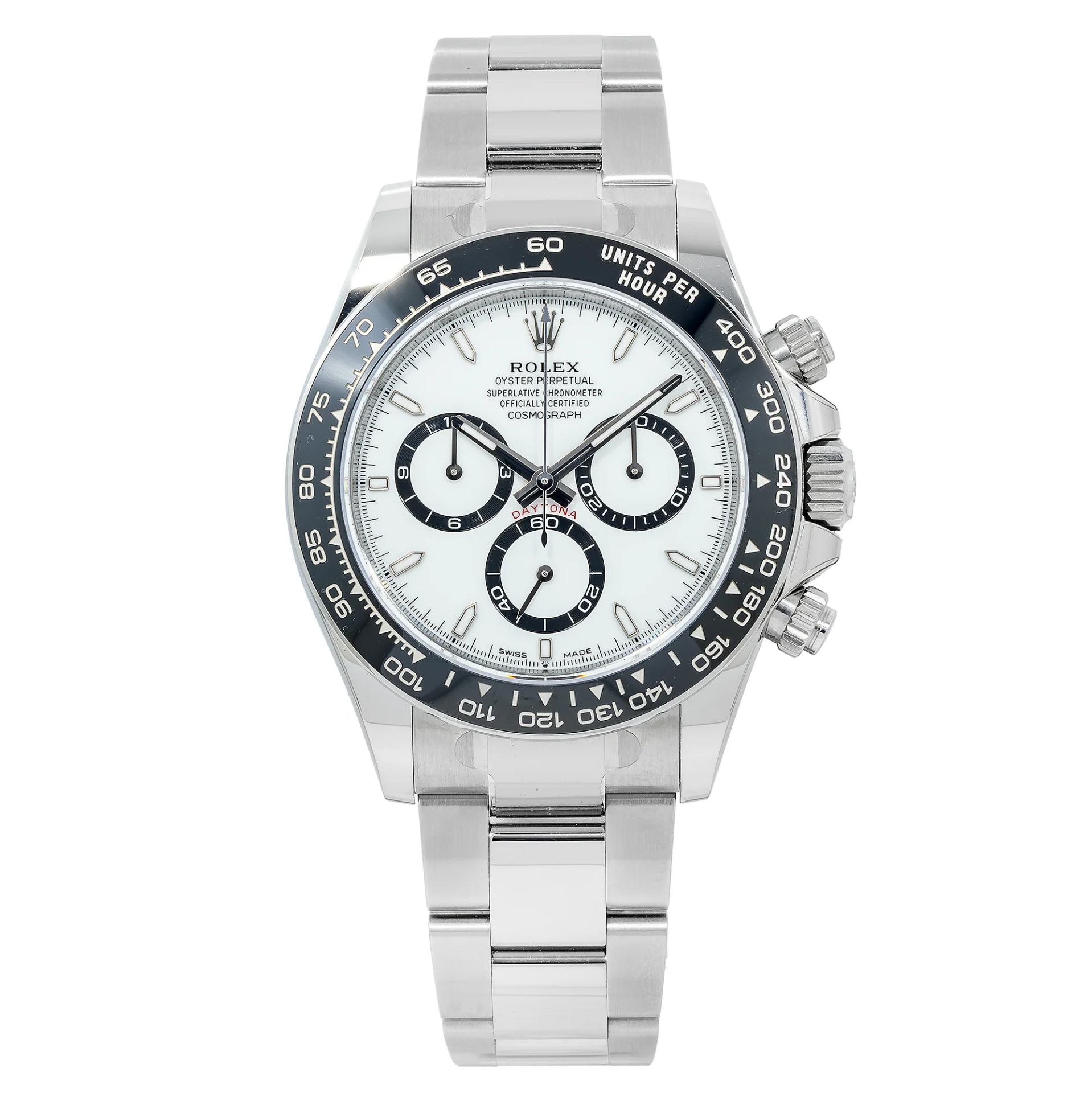 Rolex Cosmograph Daytona 126500LN “Panda” White Dial Black Cerachrom Bezel 40mm Oystersteel Chronograph