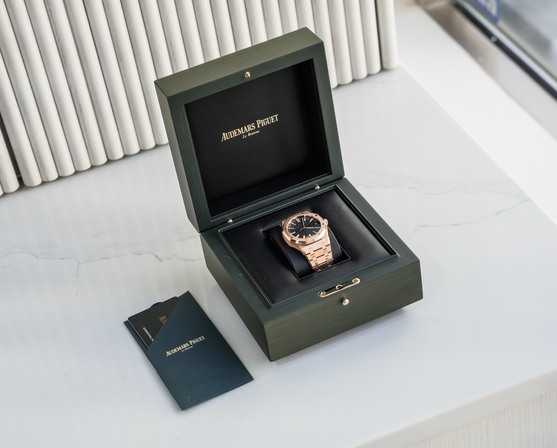 Audemars Piguet Royal Oak Selfwinding 41mm 18K Rose Gold Black Dial | 15510OR.OO.1320OR.04