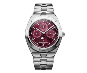 Vacheron Constantin Overseas Perpetual Calendar Ultra-Thin 41.5mm 18K White Gold Burgundy Dial | 4300V/220G-H151