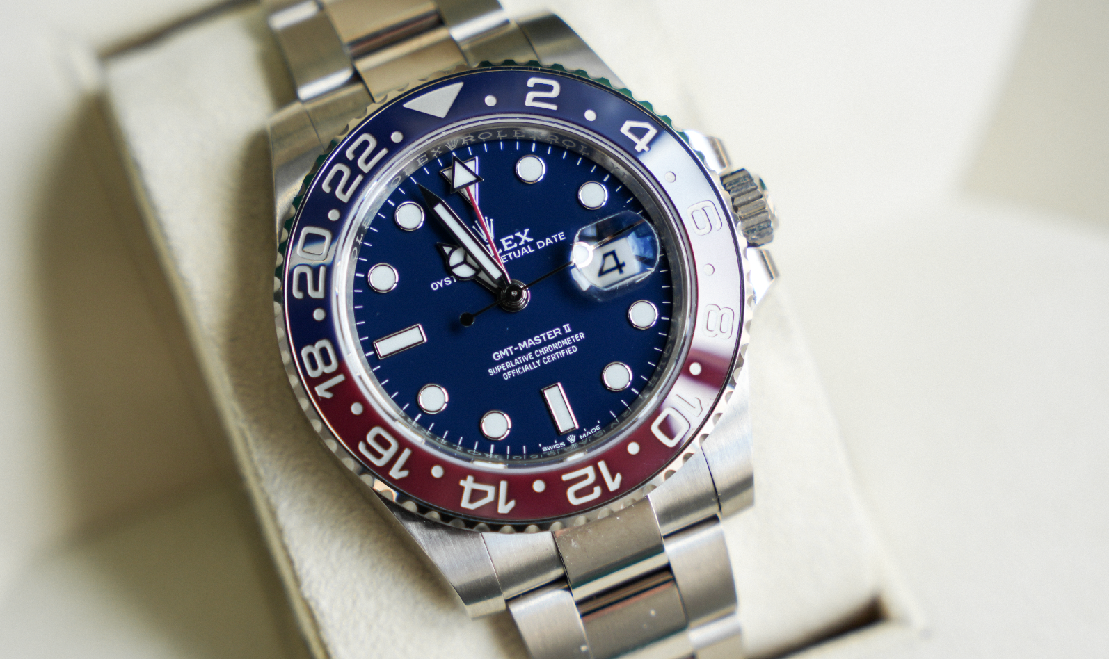Rolex GMT-Master II “Pepsi” – 18k White Gold with Blue Dial Ref. 126719BLRO