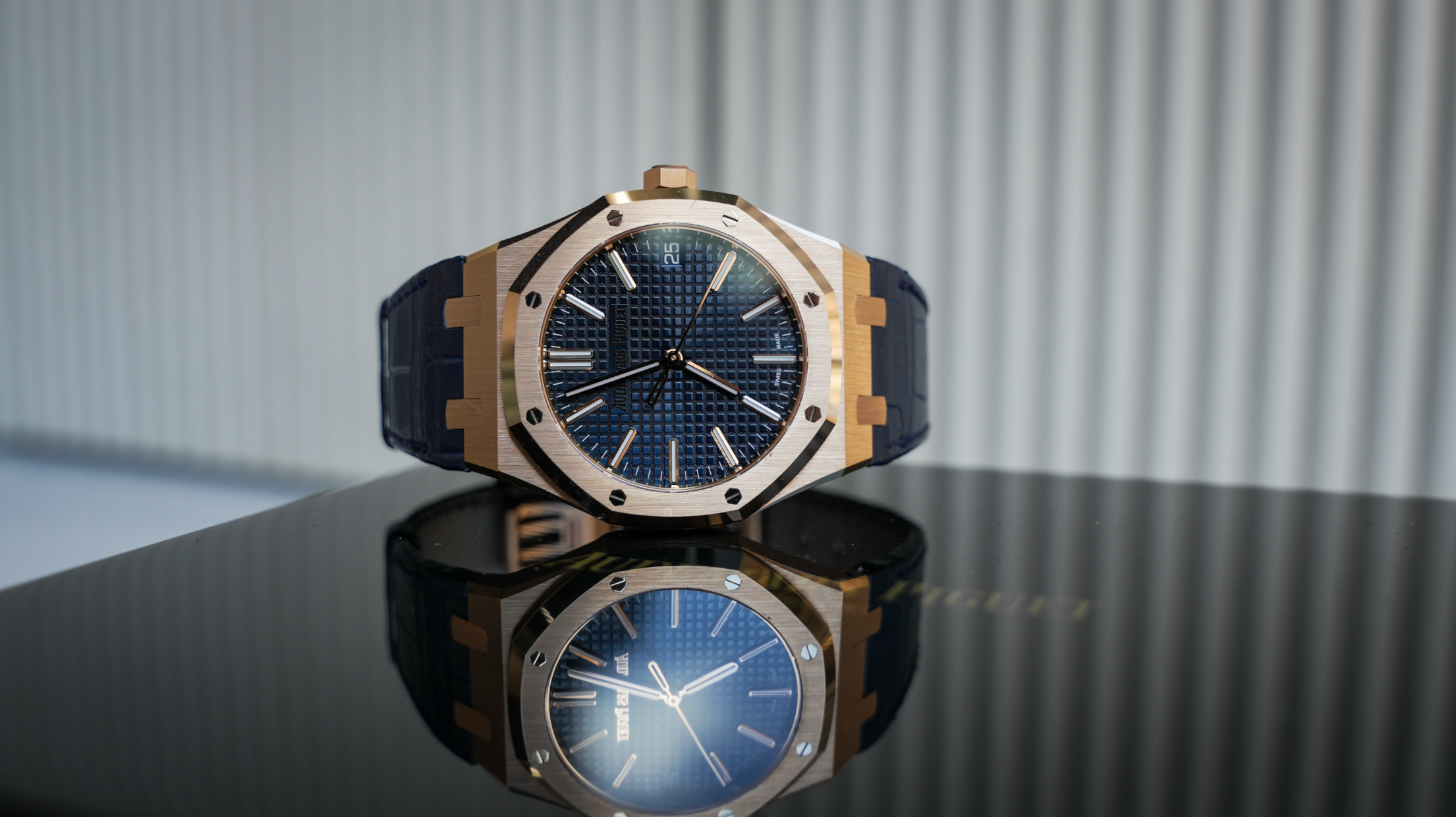 Audemars Piguet Royal Oak Selfwinding "50th Anniversary" 41mm – Blue Dial | 18K Rose Gold ( Year 2024 to 2025)Ref. 15510OR.OO.D315CR.01)