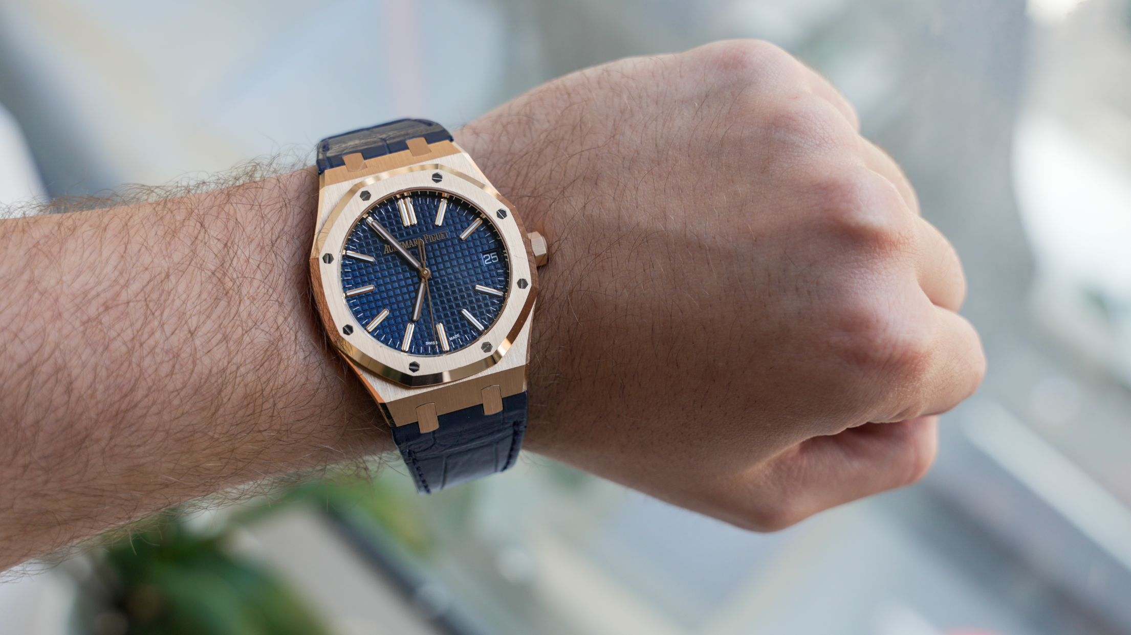 Audemars Piguet Royal Oak Selfwinding "50th Anniversary" 41mm – Blue Dial | 18K Rose Gold ( Year 2024 to 2025)Ref. 15510OR.OO.D315CR.01)