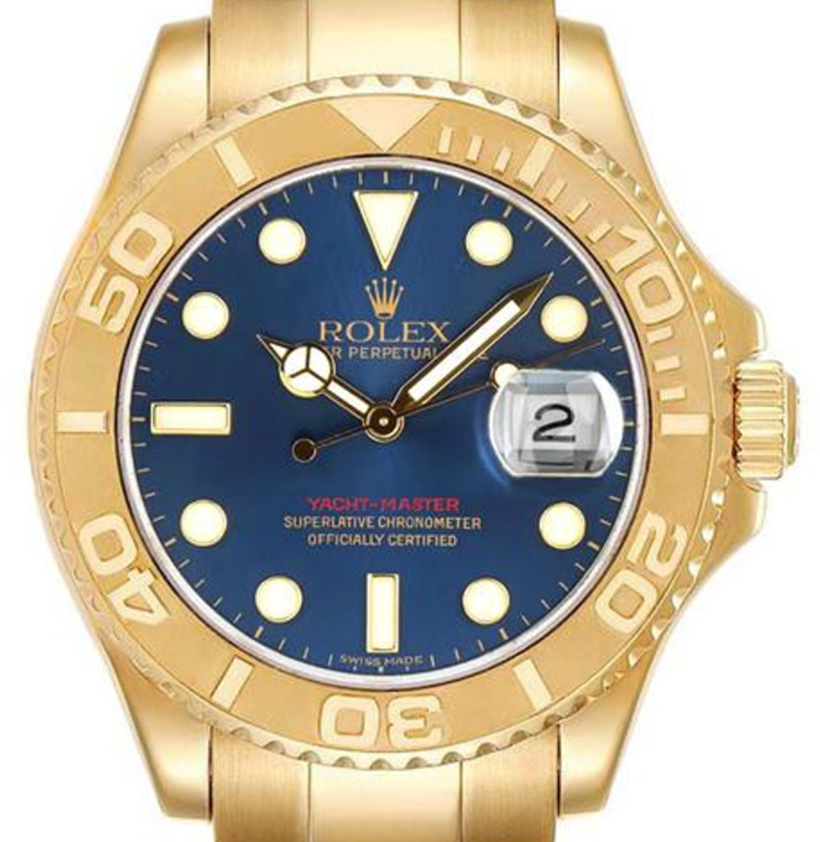 Rolex Yacht-Master 40mm Blue Dial 18K Yellow Gold – Ref. 16628