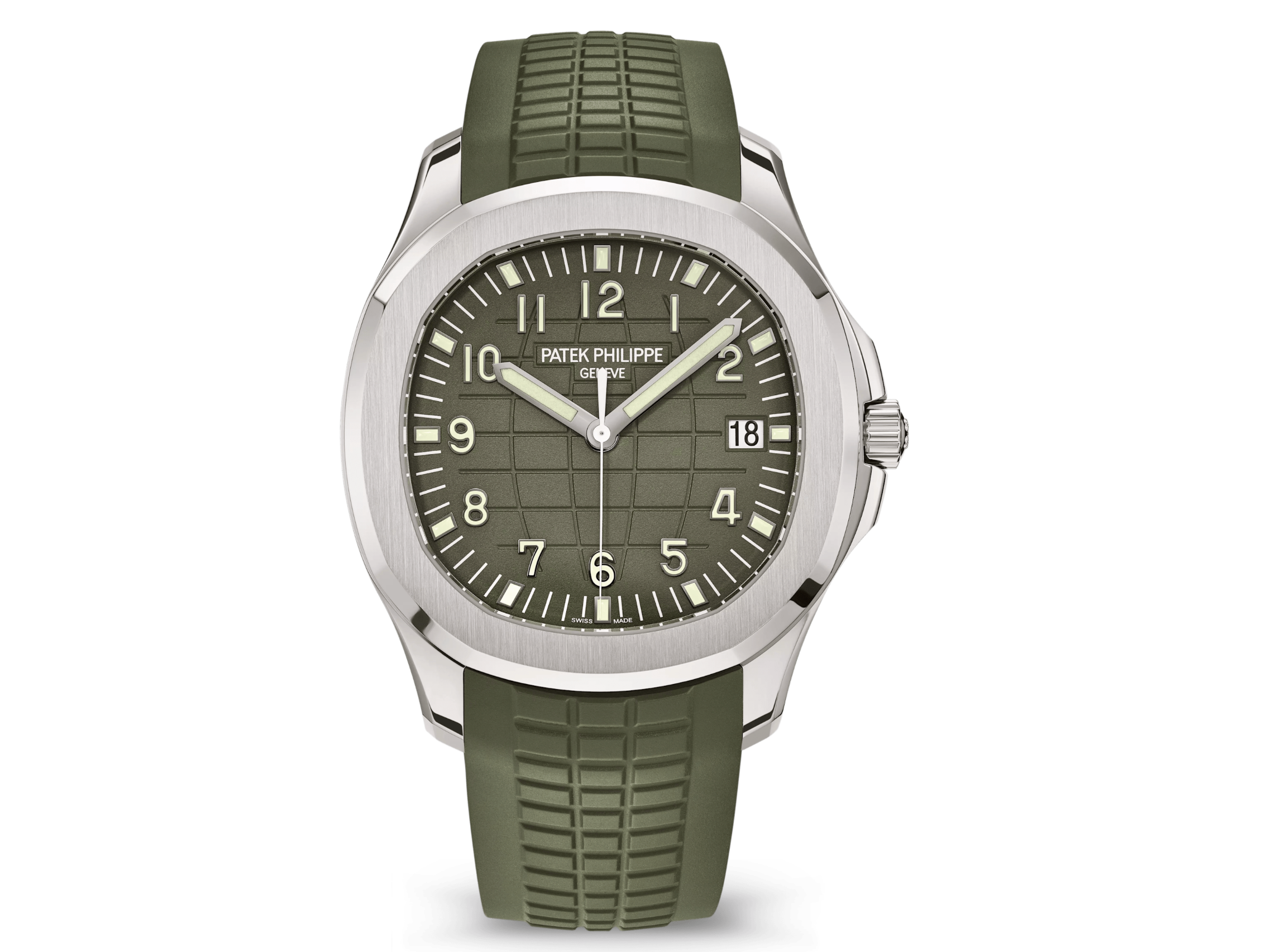 Patek Philippe Aquanaut 5168G-010 42.2mm 18K White Gold Khaki Green Dial
