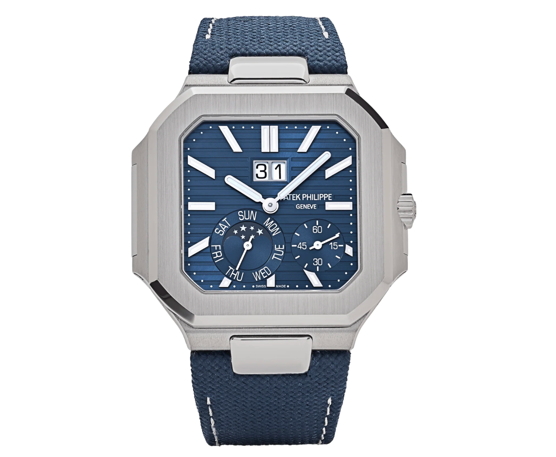 Patek Philippe Cubitus 5822P-001 Platinum Blue Dial Moon Phase