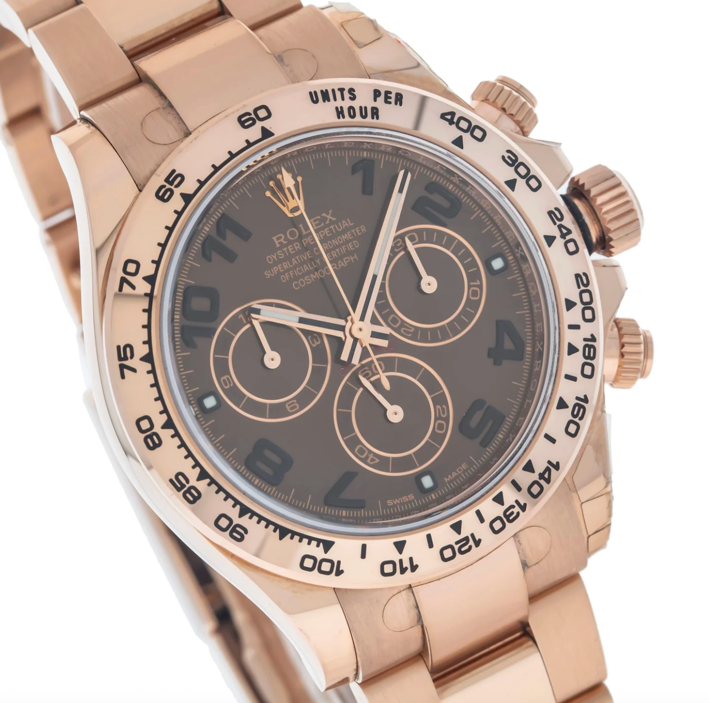 Rolex Cosmograph Daytona Rose Gold with Chocolate Arabic Dial 116505