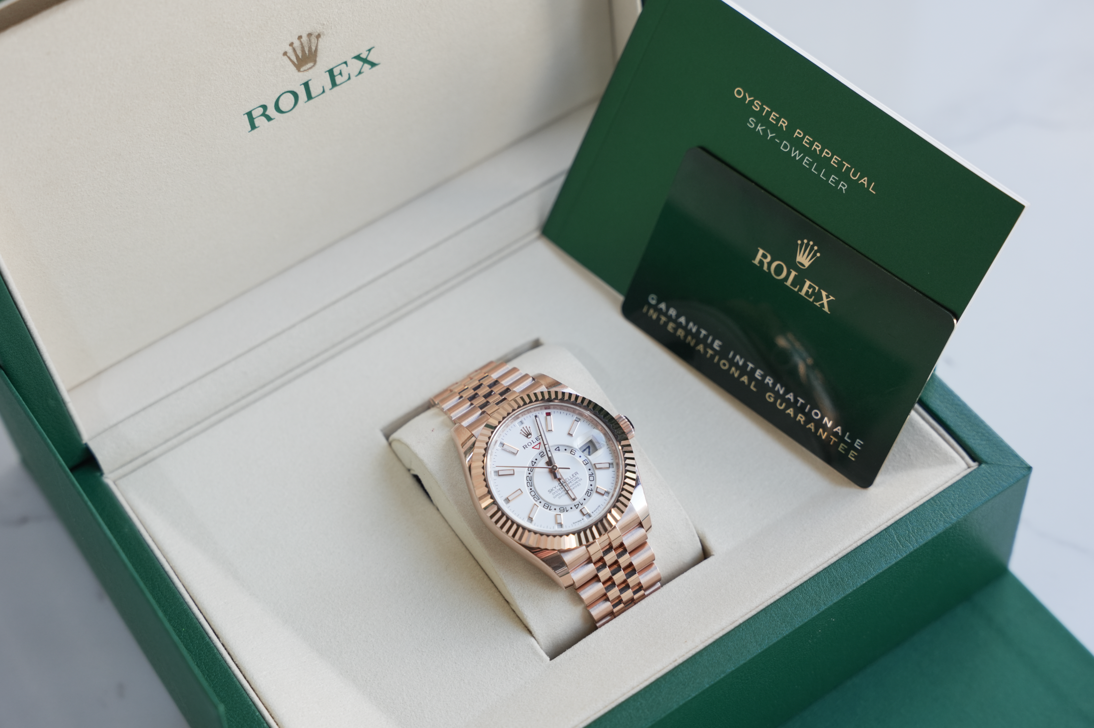 Rolex Sky-Dweller 42mm Everose Gold – White Dial – Ref. 336935 (Jubilee Bracelet)