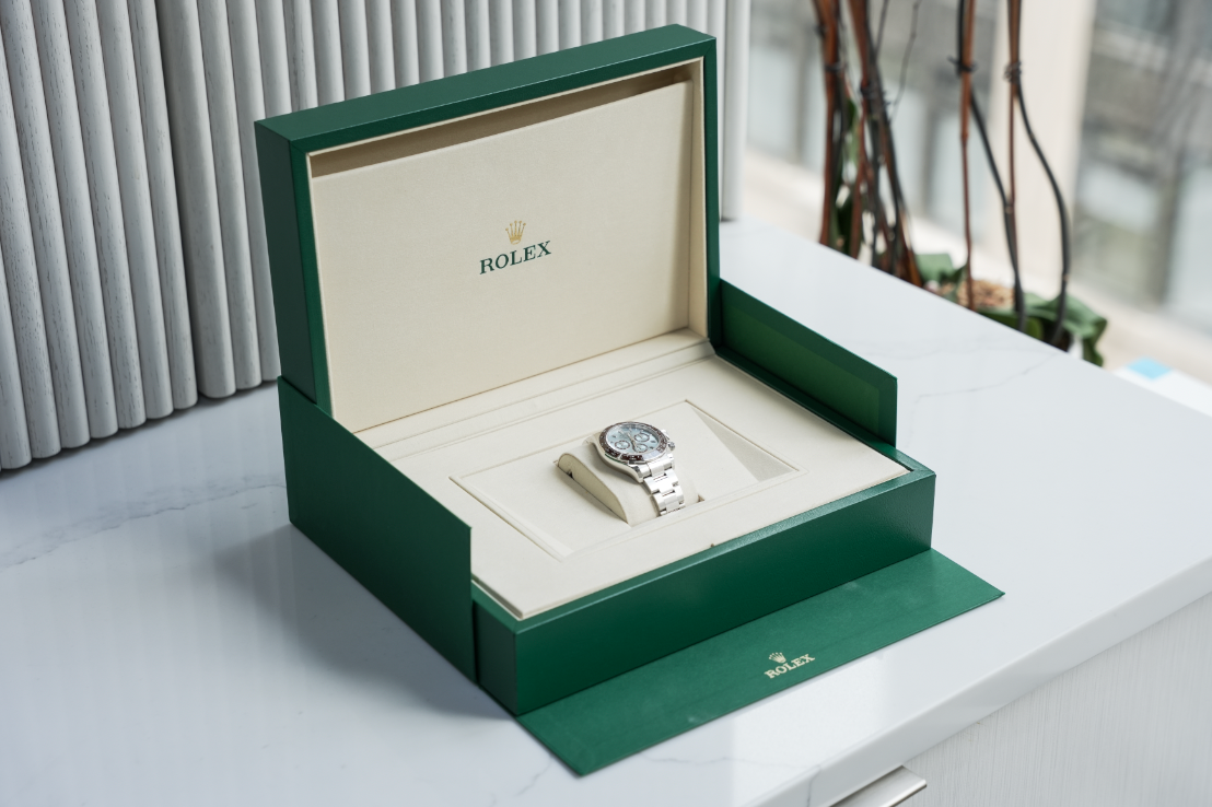Rolex Cosmograph Daytona 126506 Platinum Ice Blue Baguette Diamond Dial 40mm Oyster Bracelet
