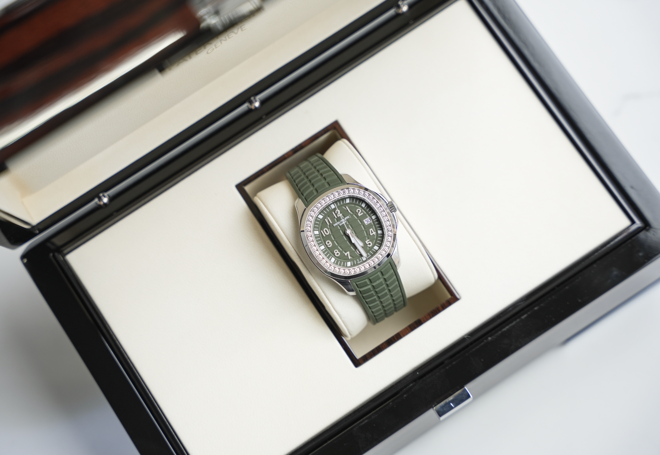 Patek Philippe Aquanaut Luce 5267/200A Green Dial Diamond Bezel Steel