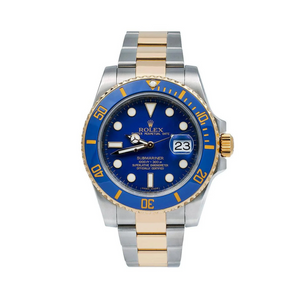 Rolex Submariner 40MM Two Tone Watch Blue Ceramic Bezel Blue Dial 116613LB
