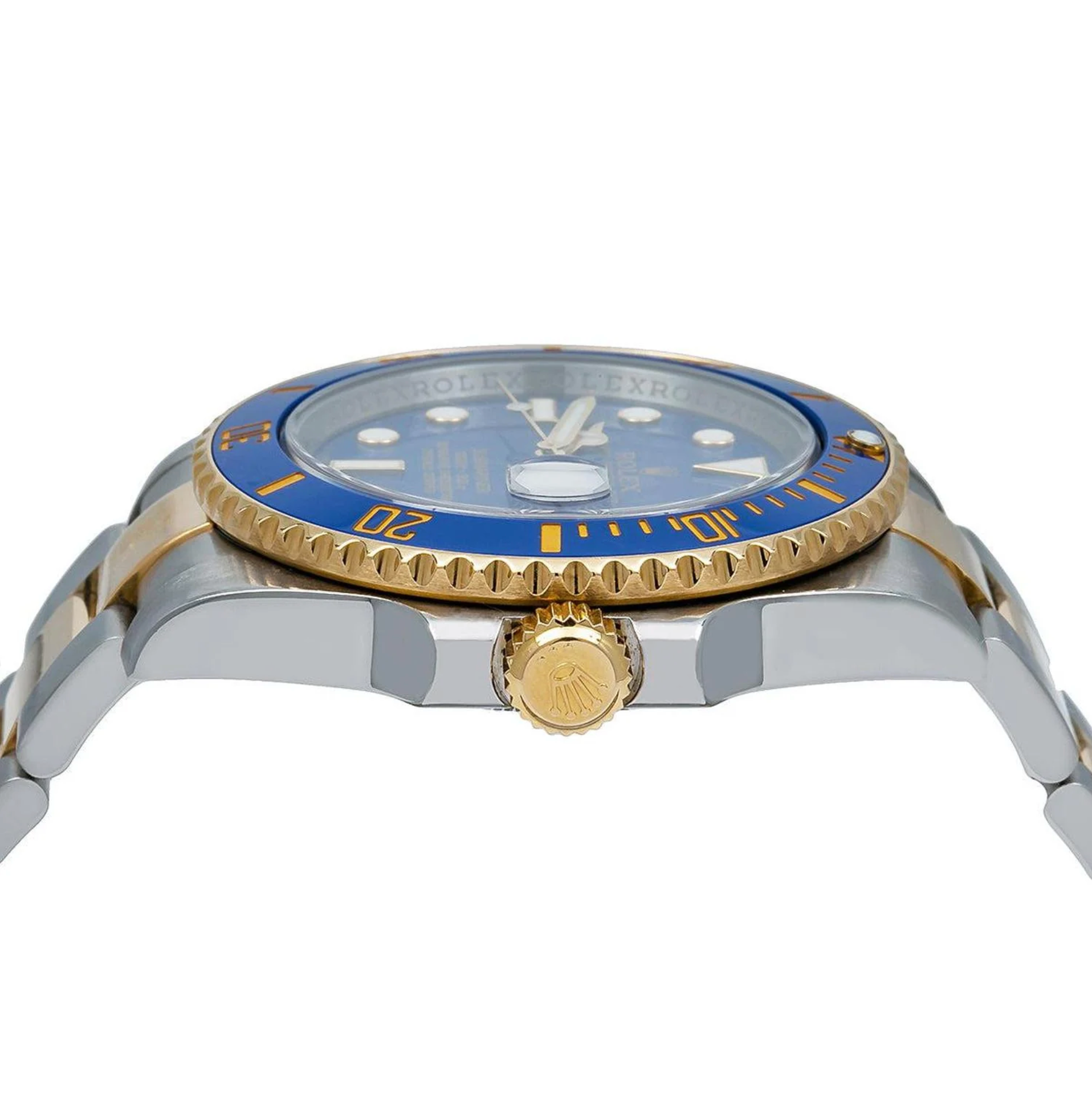 Rolex Submariner 40MM Two Tone Watch Blue Ceramic Bezel Blue Dial 116613LB