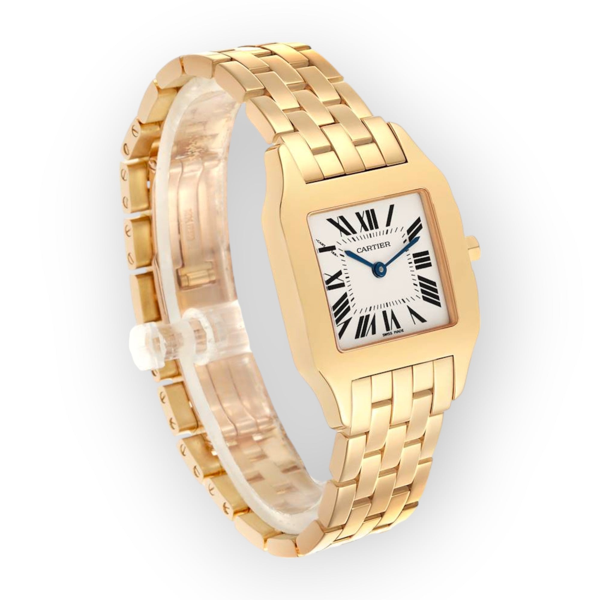 Cartier Santos Demoiselle Midsize W25062X9 Yellow Gold Ladies Watch