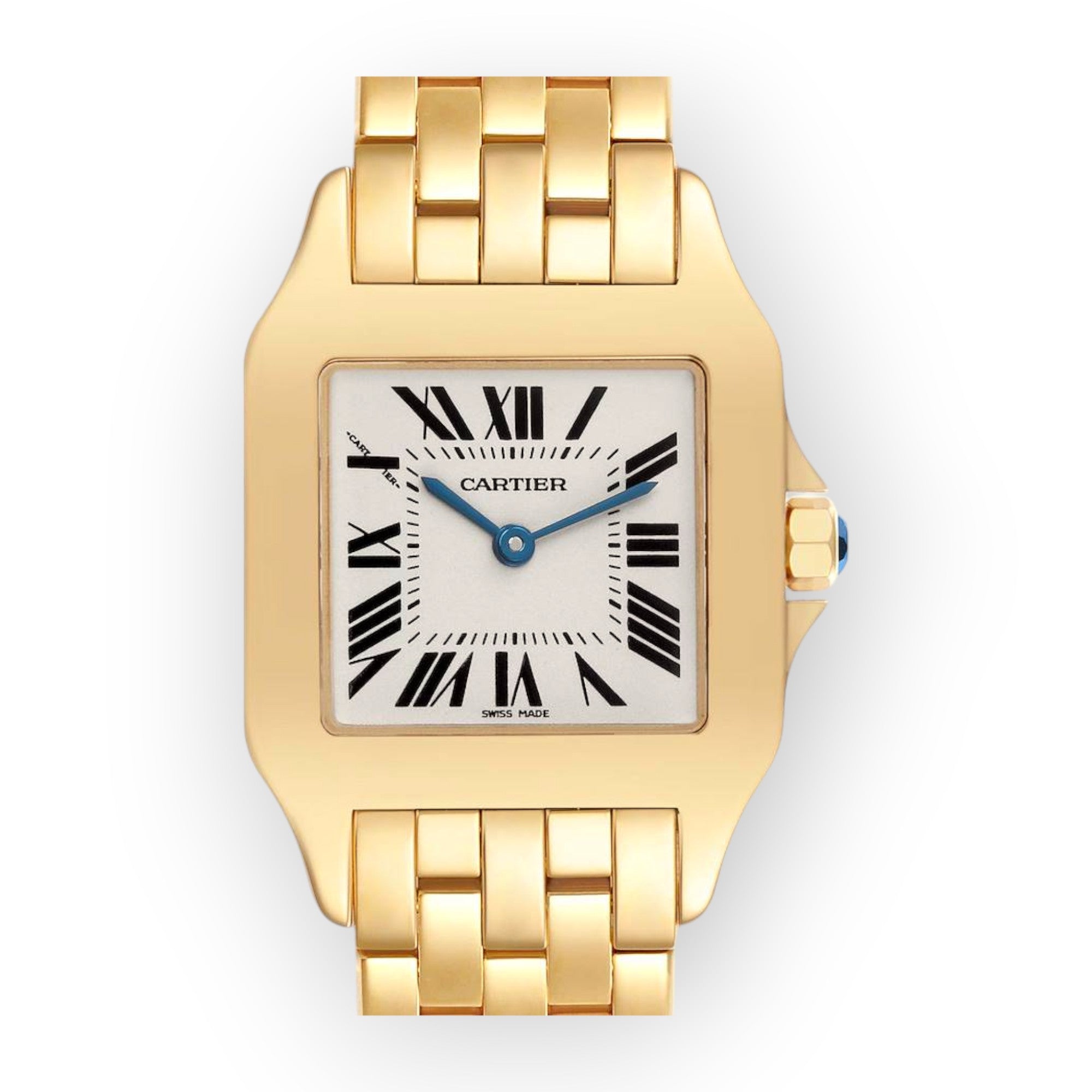 Cartier Santos Demoiselle Midsize W25062X9 Yellow Gold Ladies Watch