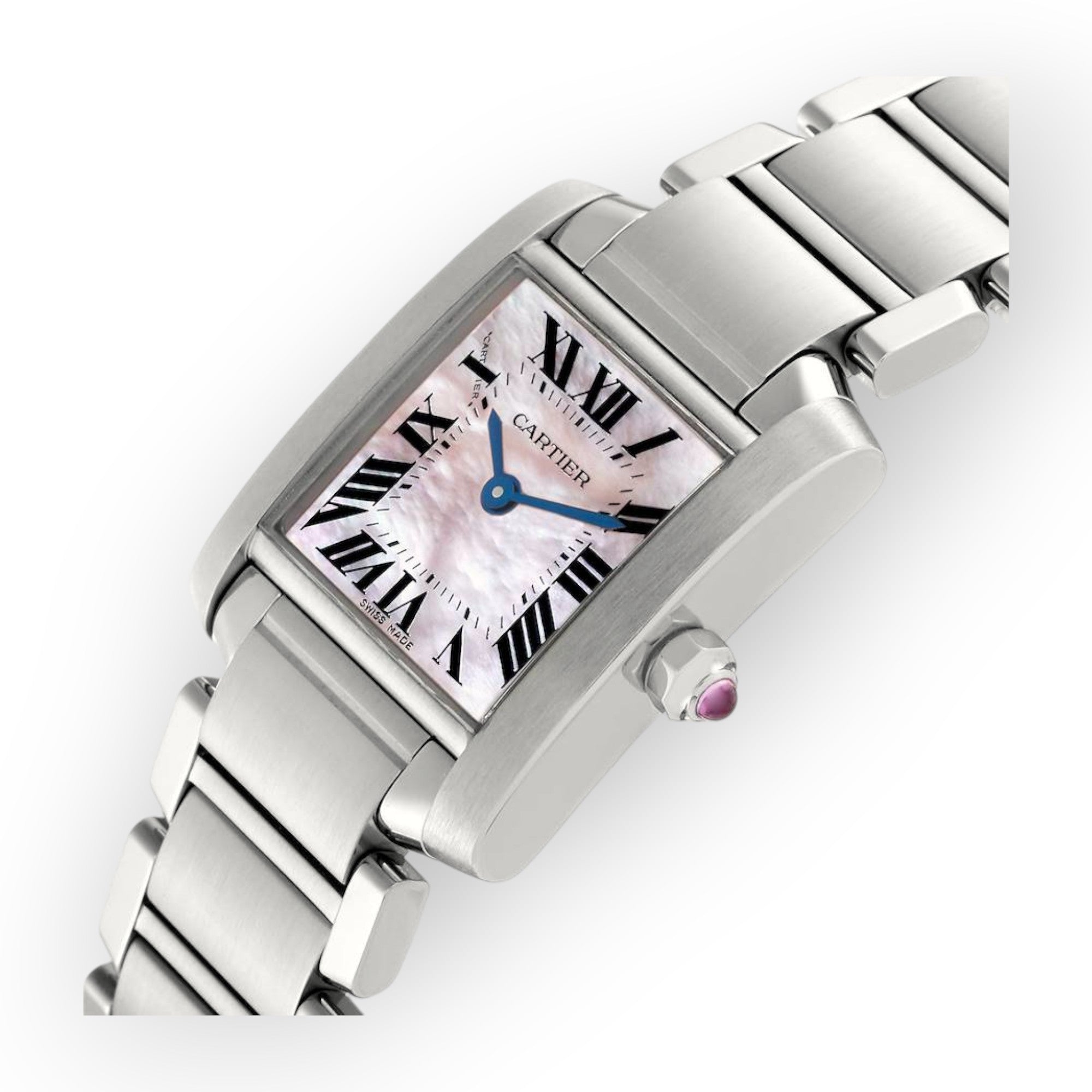 Cartier Tank Francaise Small W51008Q3 25mm Pink Mother Of Perl Dial