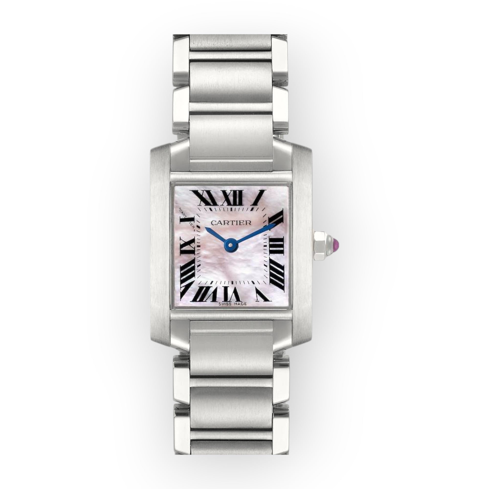 Cartier Tank Francaise Small W51008Q3 25mm Pink Mother Of Perl Dial