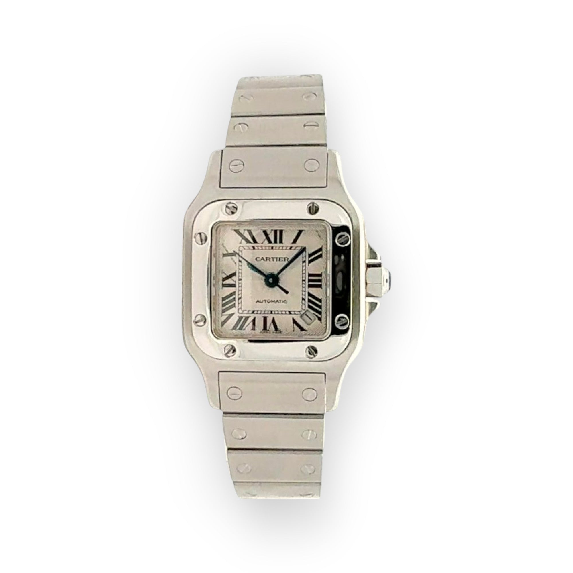 Cartier Santos Galbée 2423 24mm White Dial With Stainless Steel Bracelet