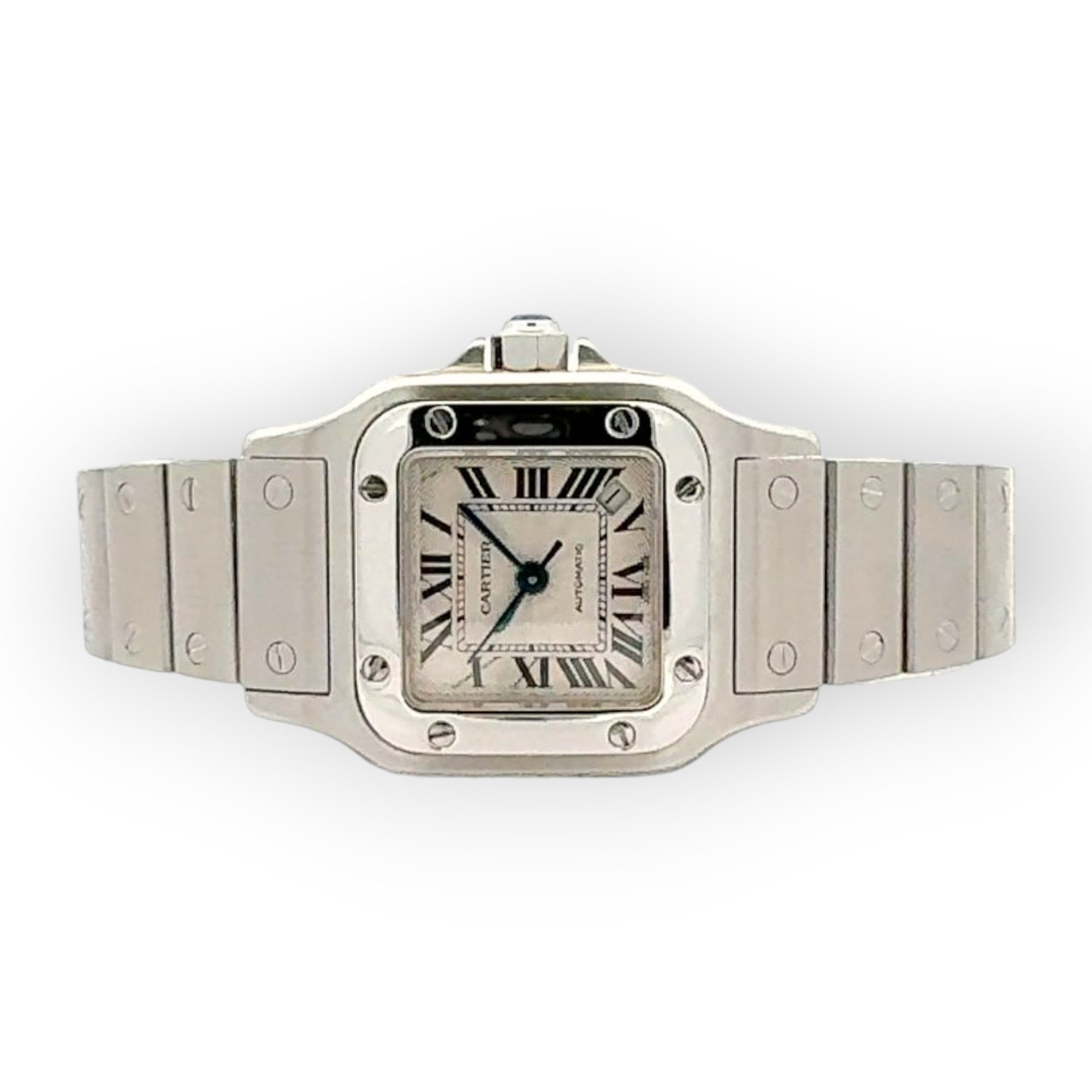 Cartier Santos Galbée 2423 24mm White Dial With Stainless Steel Bracelet