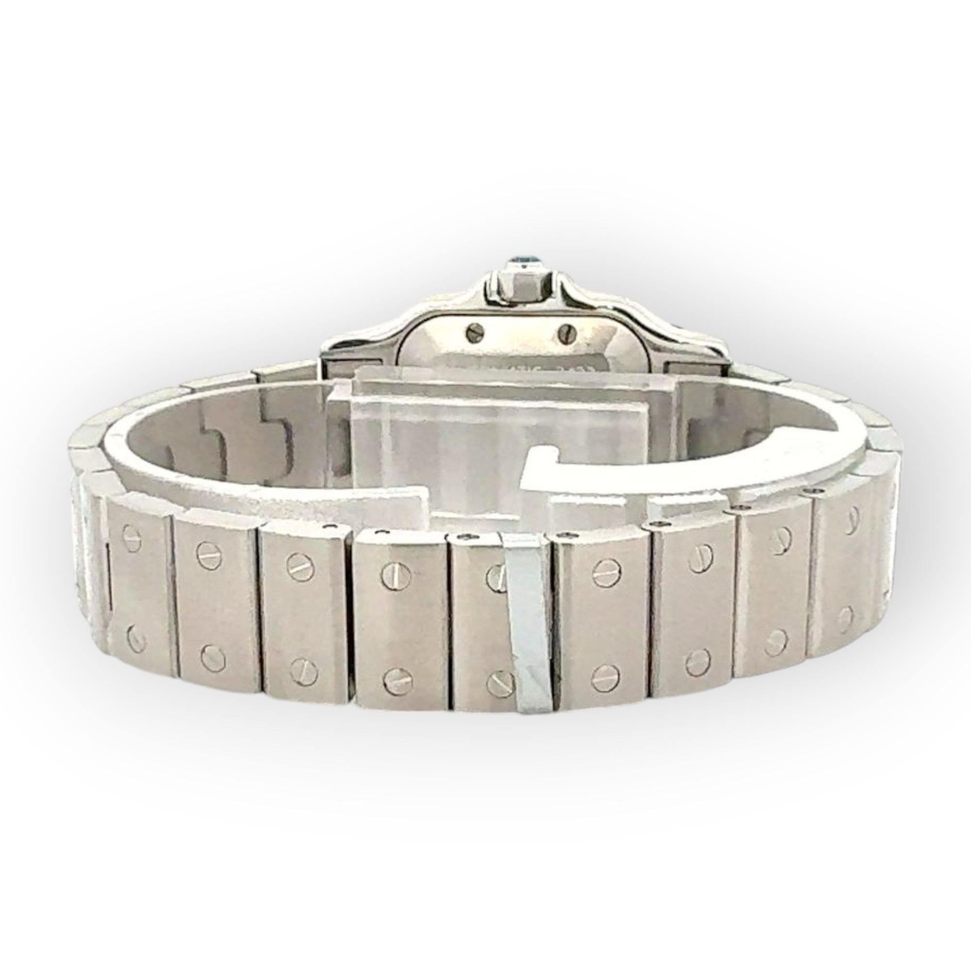 Cartier Santos Galbée 2423 24mm White Dial With Stainless Steel Bracelet