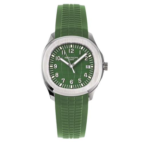 Patek Philippe Aquanaut 5168G-010 42.2mm 18K White Gold Khaki Green Dial