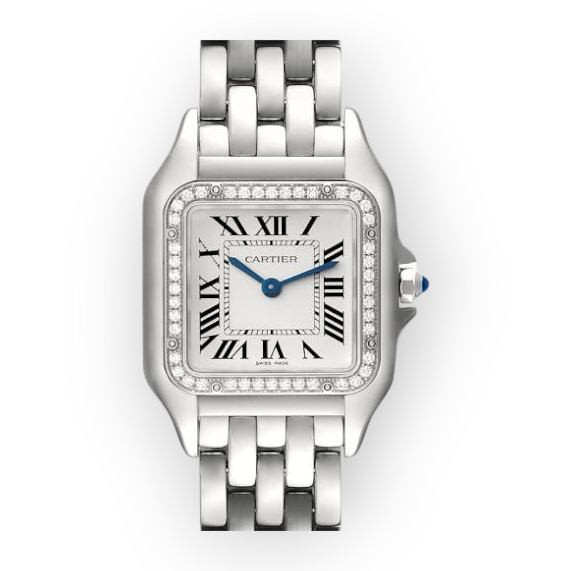 Cartier Panthere Small Steel Diamond Bezel Ladies Watch W4PN0007