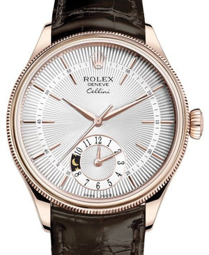 Rolex Cellini Ref. 50525 – 18K Everose Gold with Silver Guilloche Dial