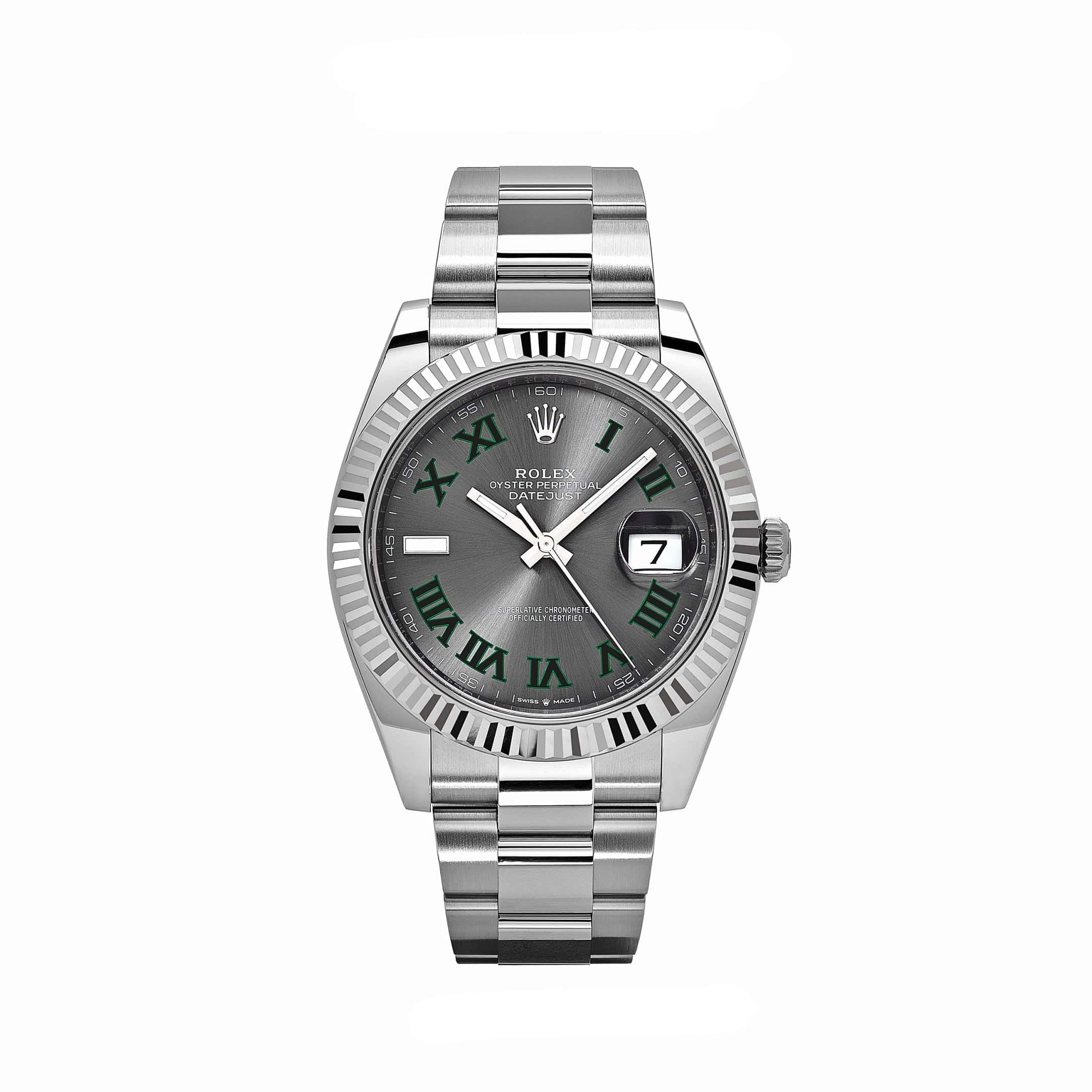 Rolex Datejust 126334 'Wimbledon' Stainless Steel Slate Dial Oyster
