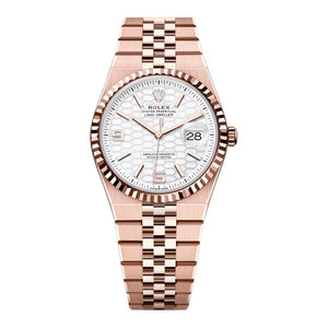 Rolex Land-Dweller 127235 White Dial Everose Gold Flat Jubilee Bracelet 36mm
