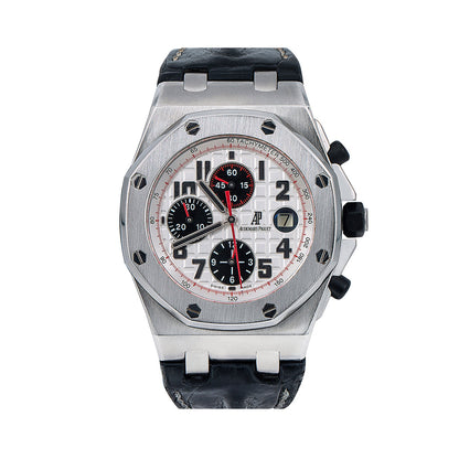 Audemars Piguet Royal Oak Offshore 26170ST 42MM White Dial With Leather Bracelet