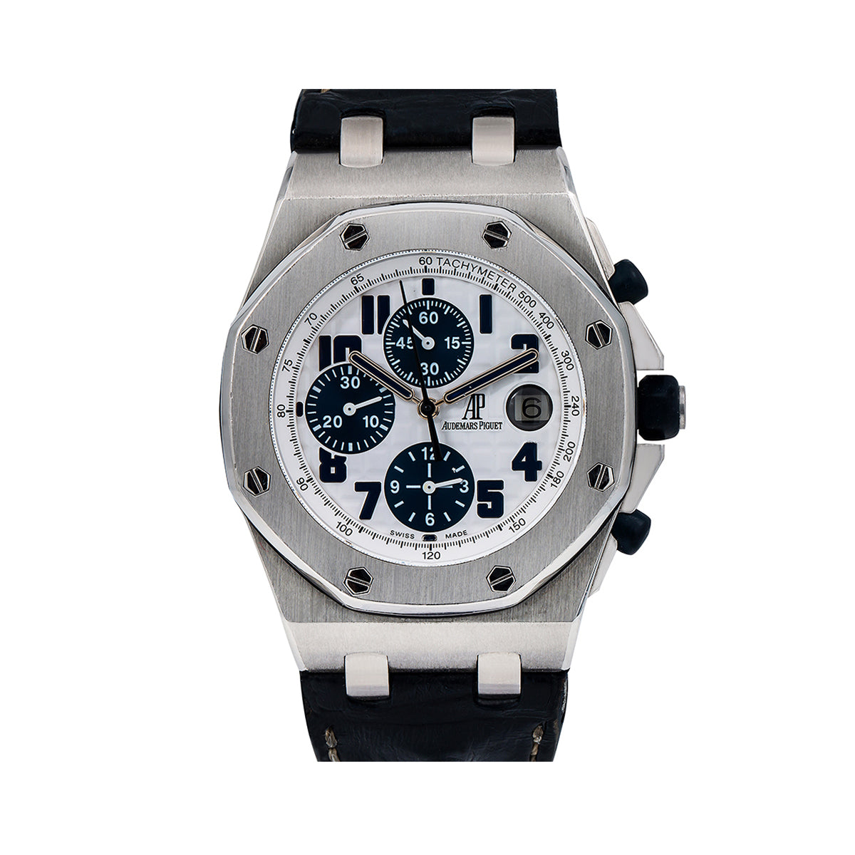 Audemars Piguet Royal Oak Offshore 26170ST 42MM White Dial With Blue Leather Bracelet