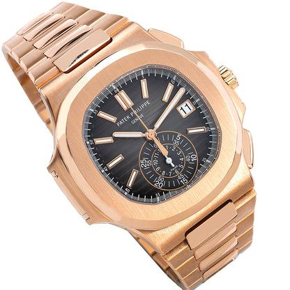 18K Rose Gold Patek Philippe Nautilus 5980 40.5mm Black Gradient Dial