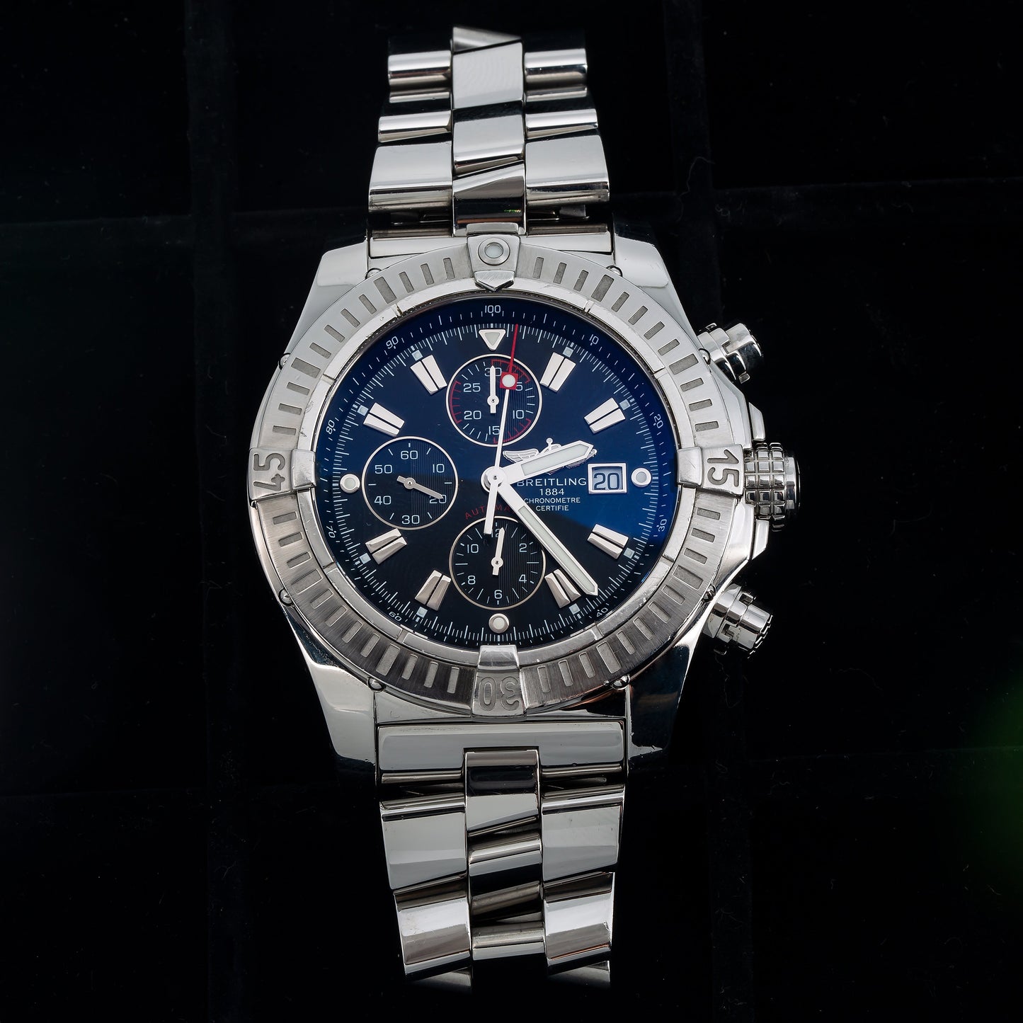 Breitling Super Avenger A13370 48MM Blue Dial With Stainless Steel Bracelet