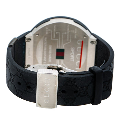 Gucci YA114103 41MM Black Dial With Rubber Bracelet