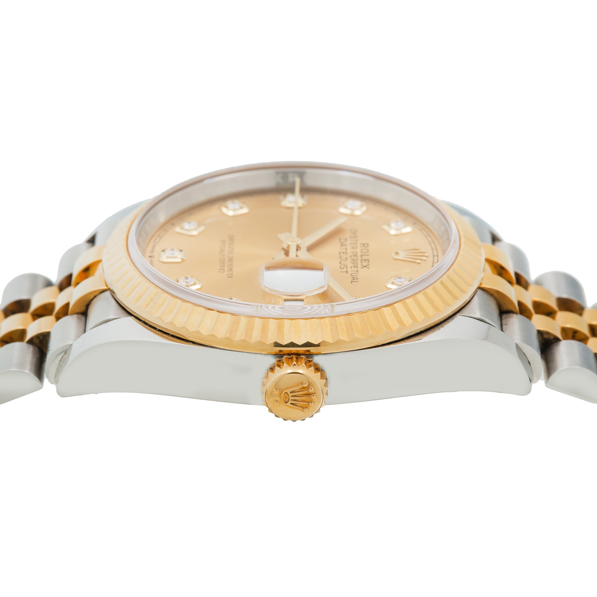 Rolex Steel and Yellow Gold Rolesor Datejust 36 Watch 126233 Champagne Diamond Dial - Jubilee Bracelet