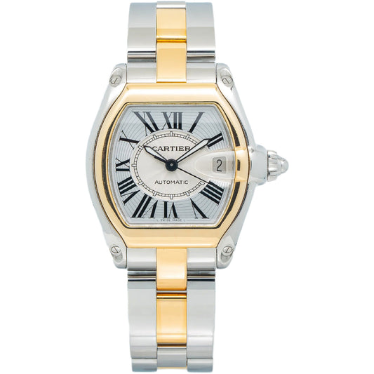 Cartier Roadster 2510 36MM Silver Dial With Two Tone Oyster Bracelet