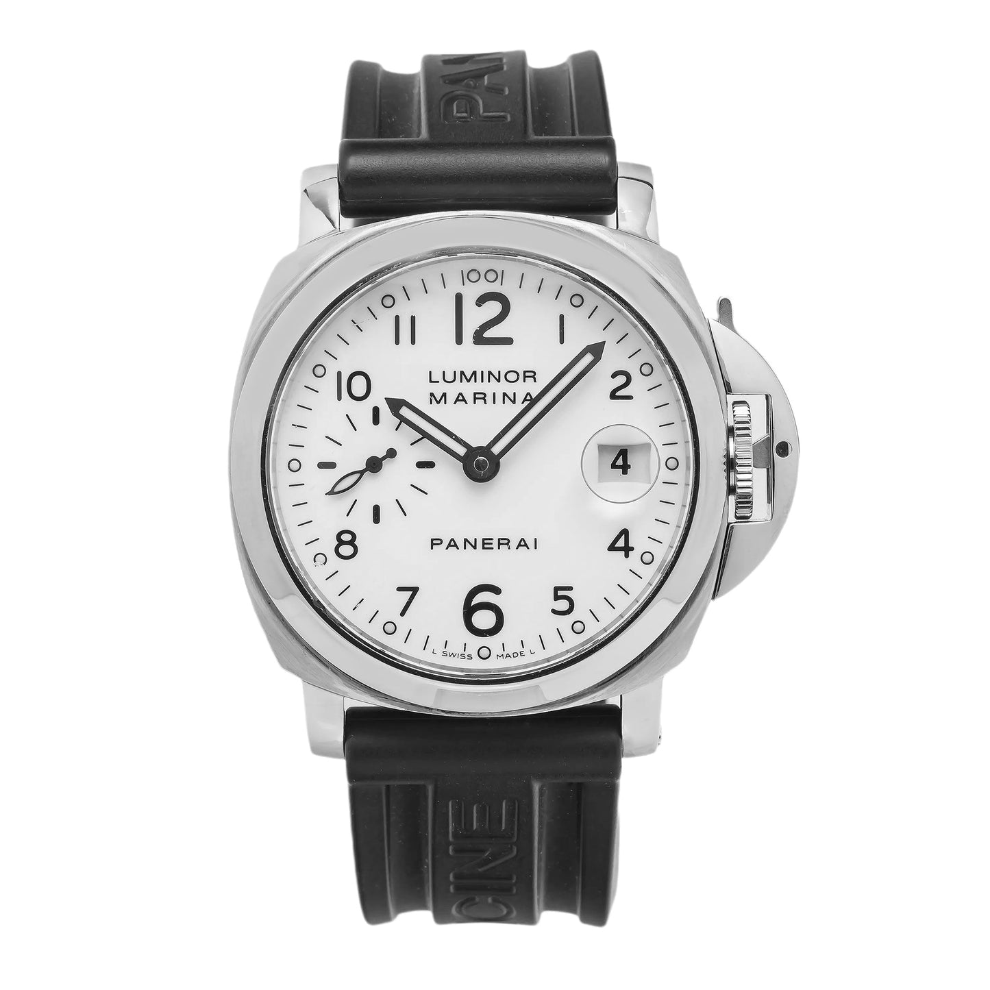 Panerai Luminor Marina PAM00049 40MM White Dial With Black Rubber Bracelet