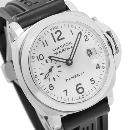 Panerai Luminor Marina PAM00049 40MM White Dial With Black Rubber Bracelet