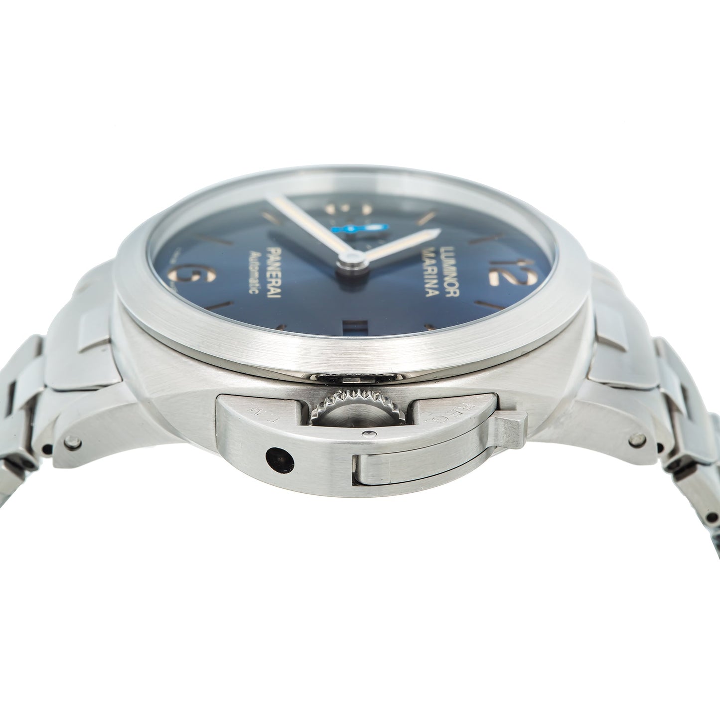 Panerai Luminor Marina PAM01058 44MM Blue Dial With Stainless Steel Bracelet