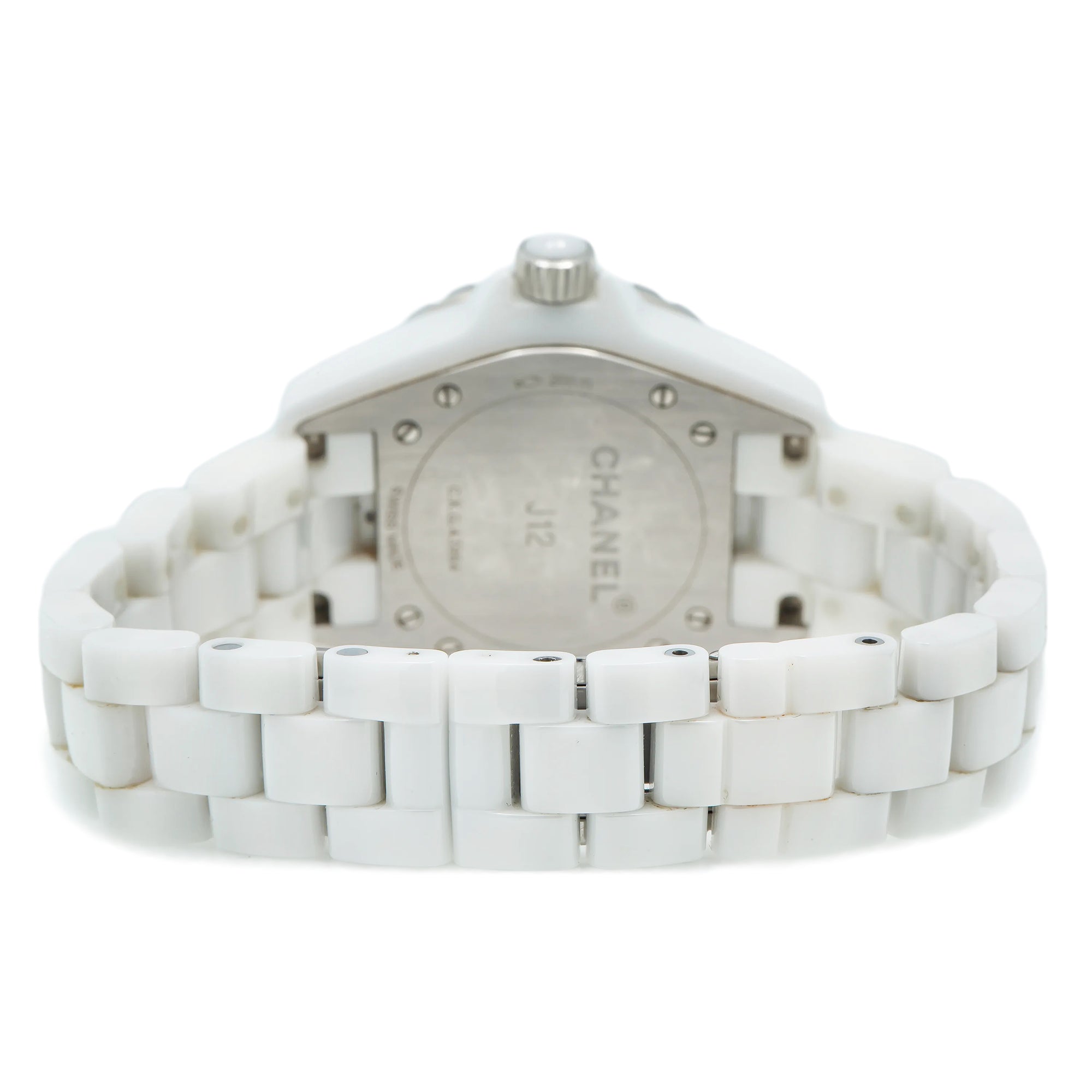 Chanel J12 H0968 33MM Quartz White Dial With White Ceramic Bracelet