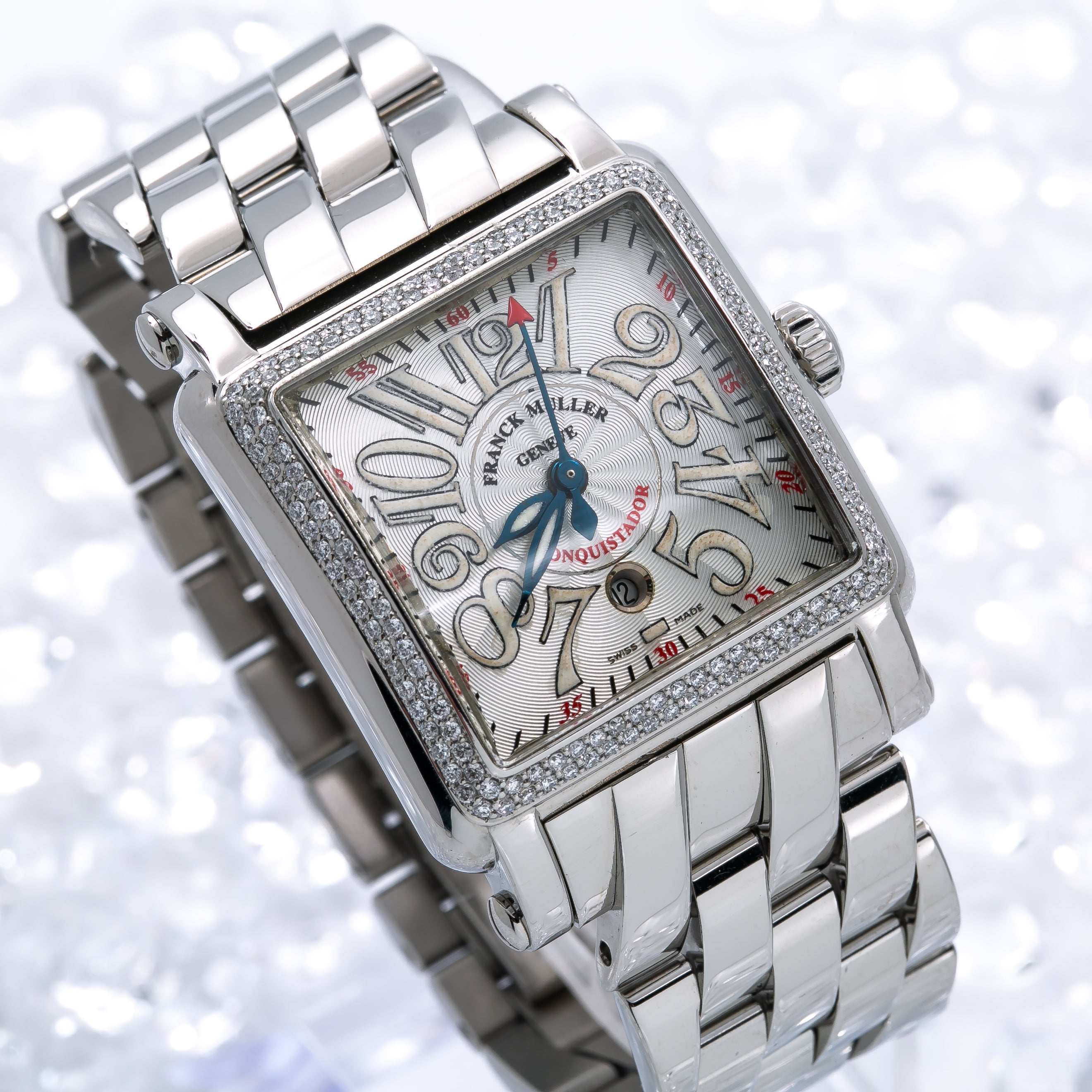 Franck Muller Conquistador 10000 L 42MM Silver Dial