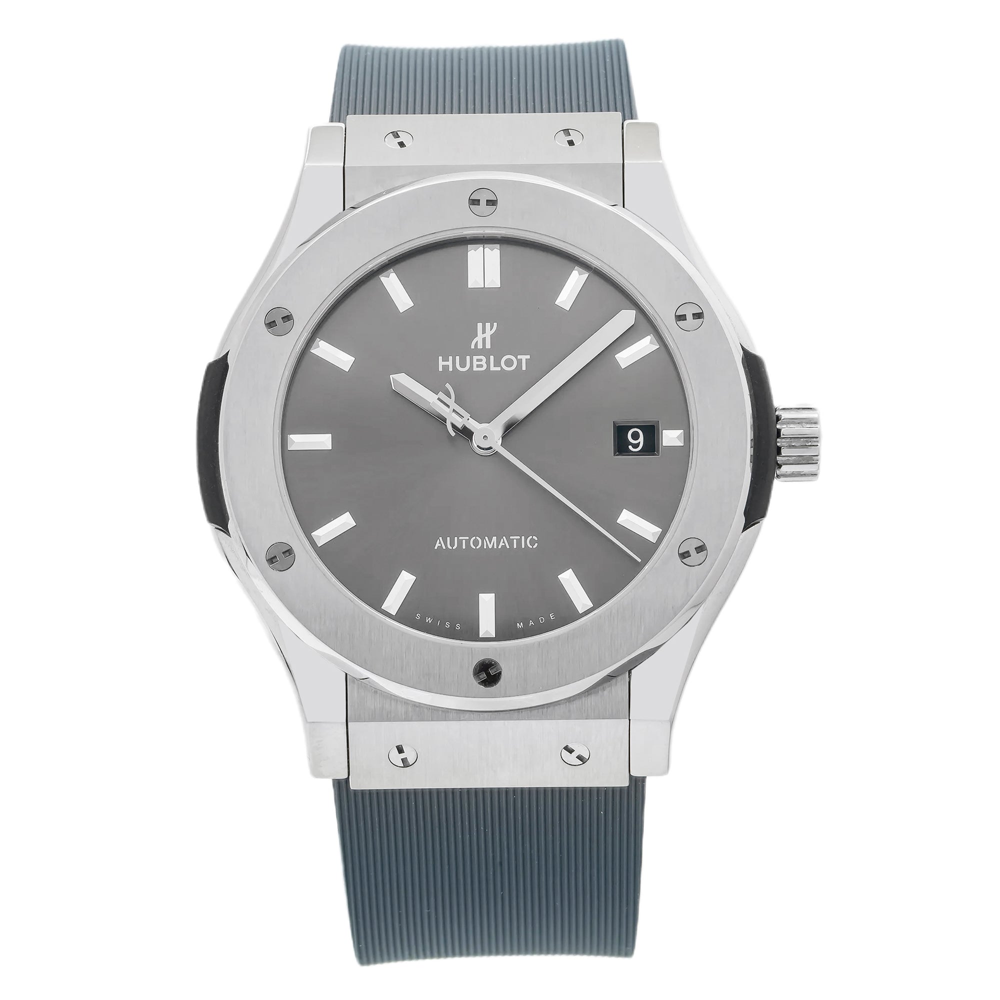 Hublot Classic Fusion 542.NX.7071.LR 42MM Silver Dial With Rubber Bracelet