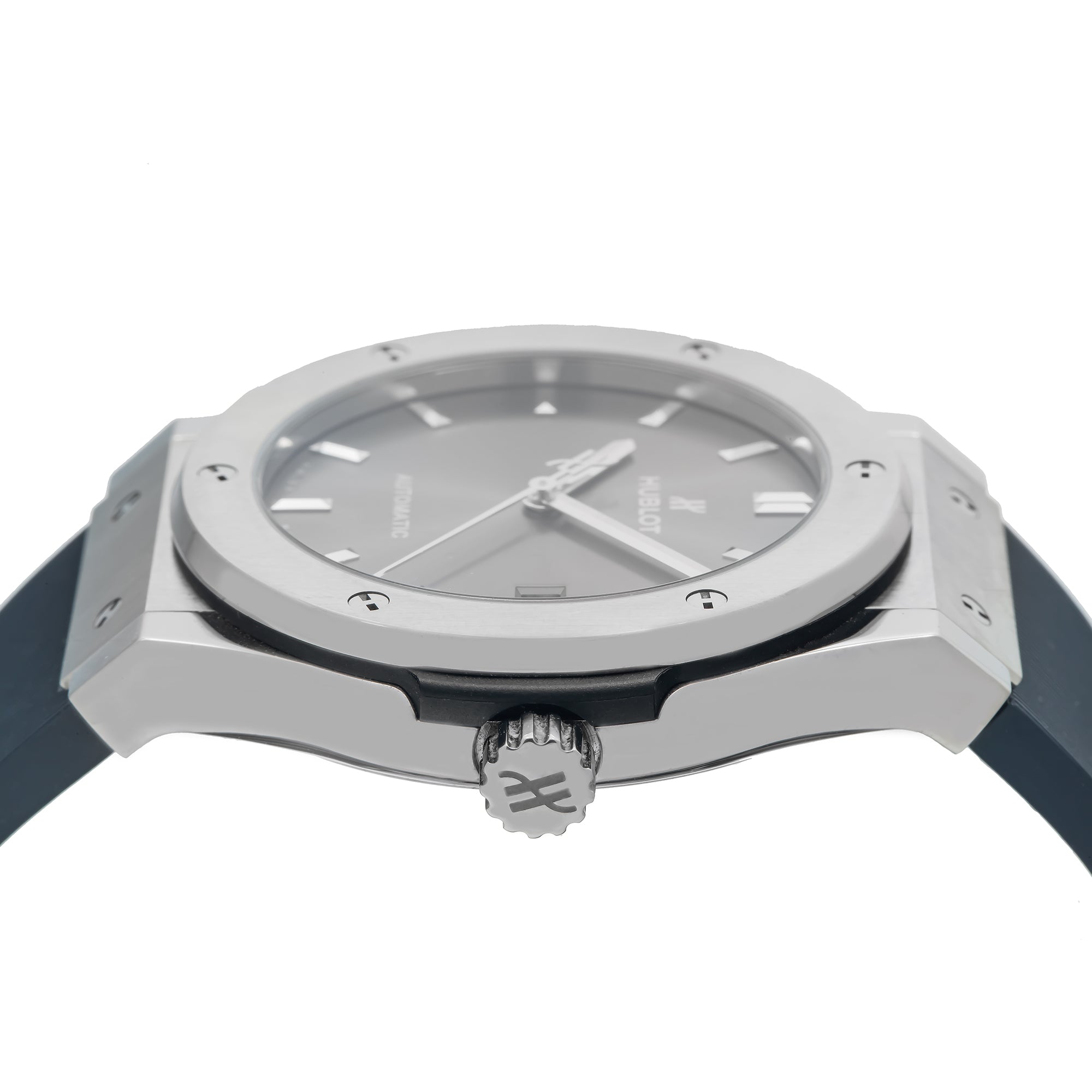 Hublot Classic Fusion 542.NX.7071.LR 42MM Silver Dial With Rubber Bracelet