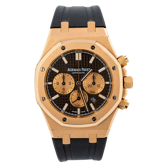 Audemars Piguet Royal Oak Chronograph 26320OR 41MM Black Dial With Leather Bracelet