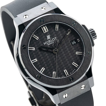 Hublot Classic Fusion Quartz 561.CM.1770.RX 38MM Black Dial With Rubber Bracelet